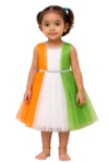 Girls Tricolor Party Wear Frock Dress | Kids Independence Day Special Dress