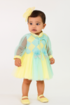 Baby Girls Premium Party Wear Tulle Frock Dress | Soft Net Princess Dress with Headband | 6 Months – 2 Years